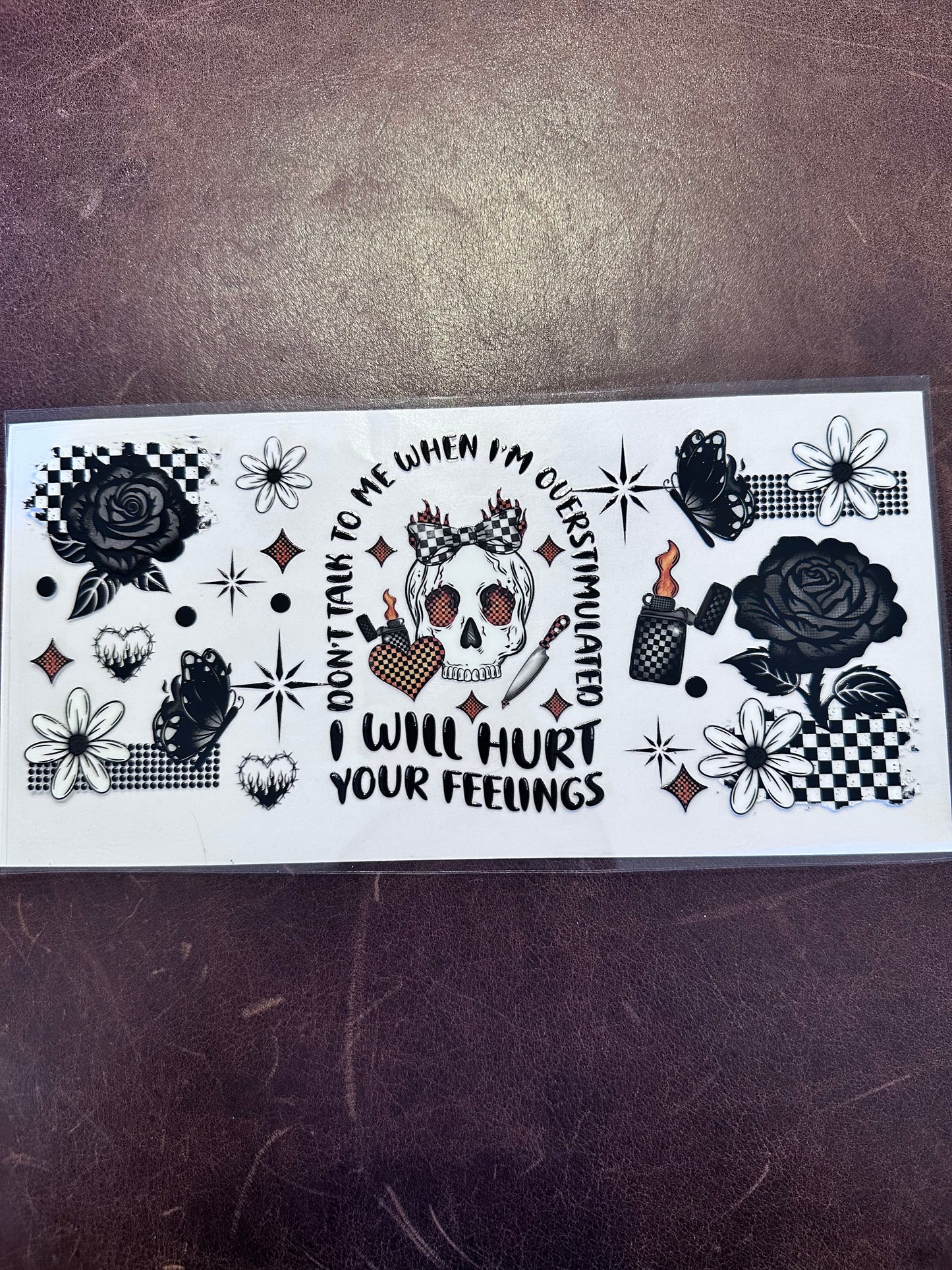 Hurt Your Feelings B&W Skull