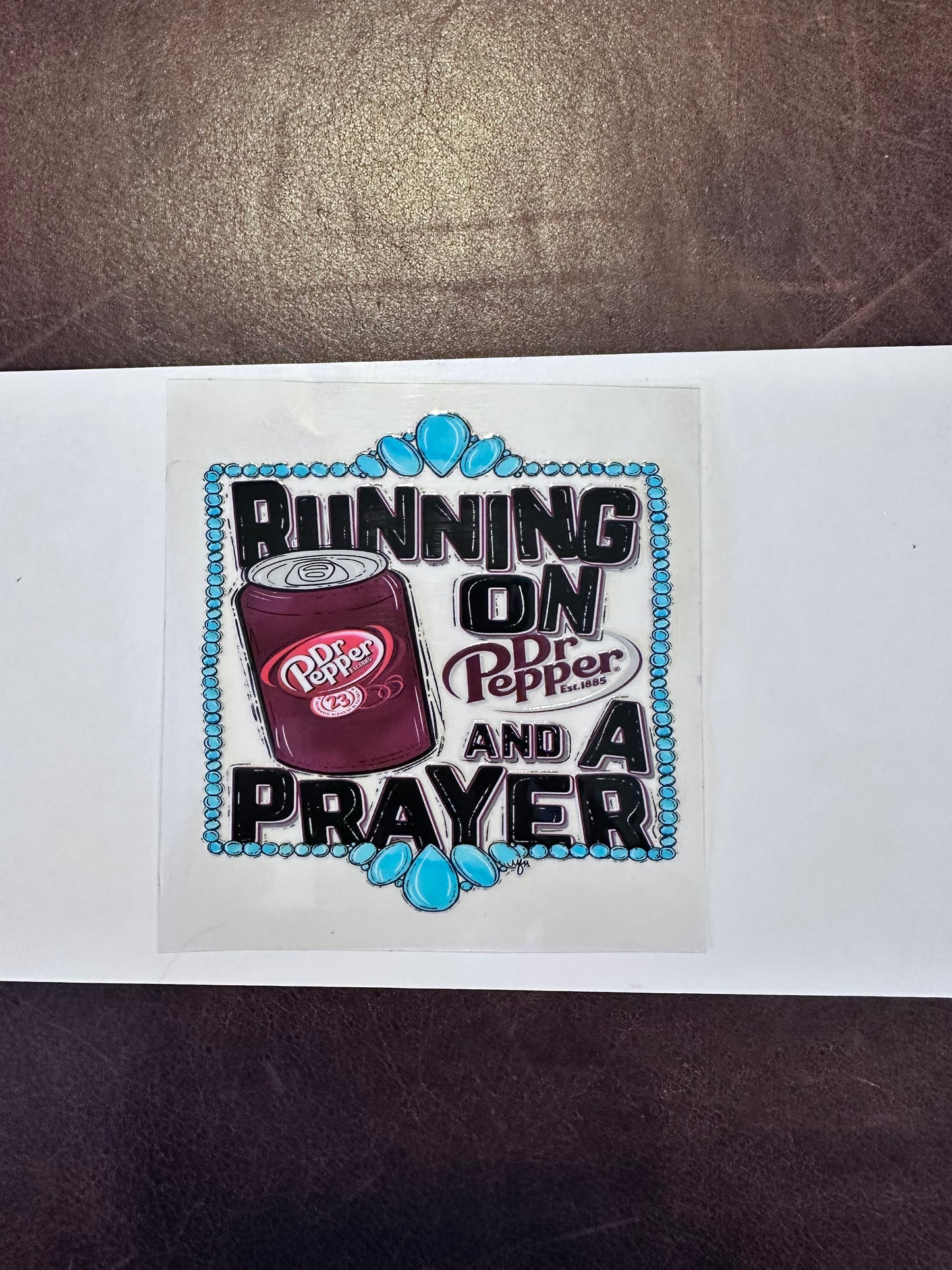 Running on Dr. Pepper 4"x4"