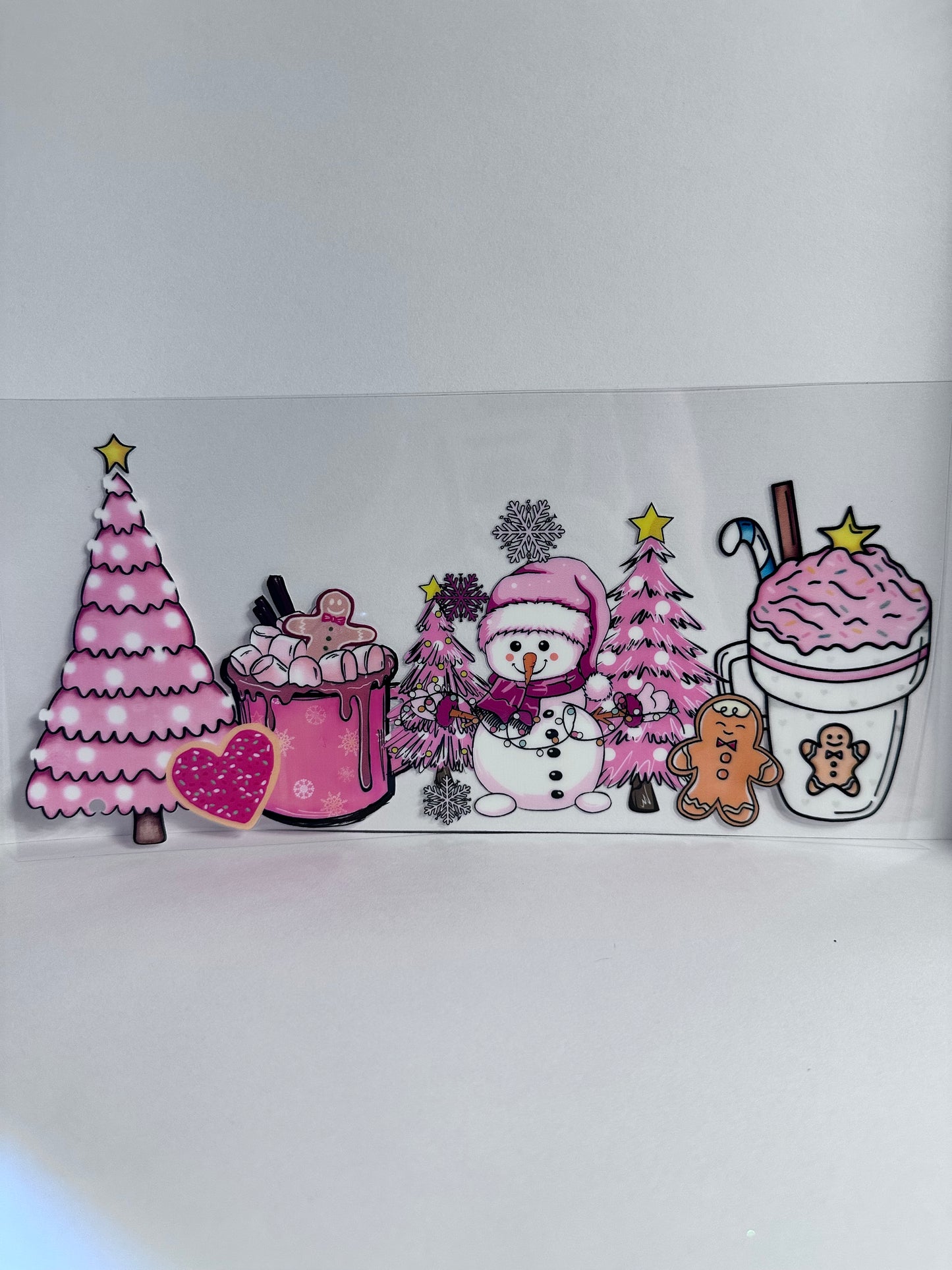 Pink Snowman Tree & Cocoa