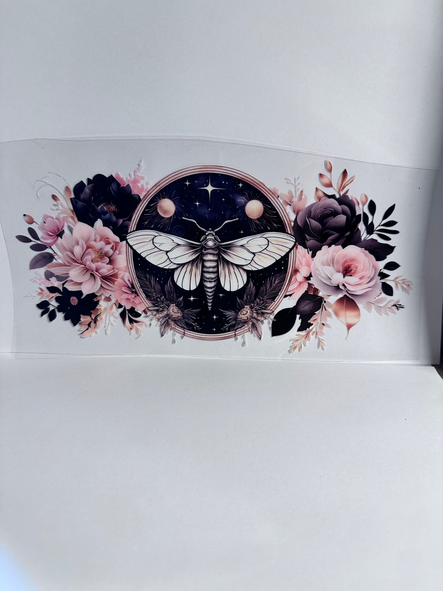 Mystic Moth P&B Flowers