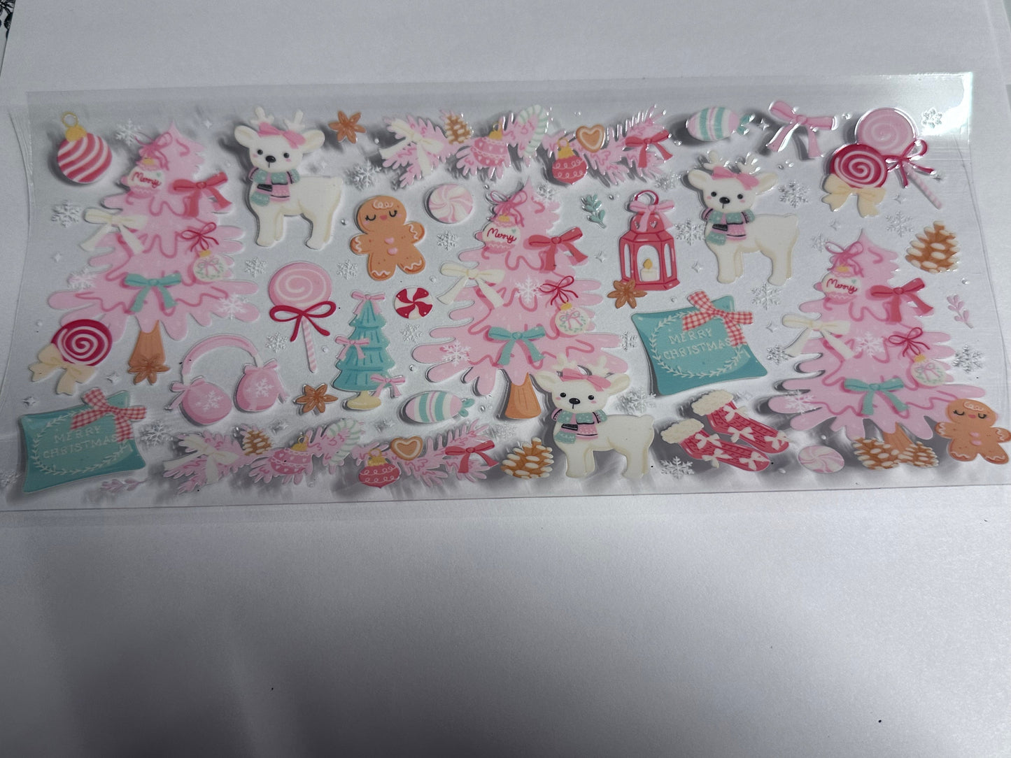 Very Pink Christmas Scene