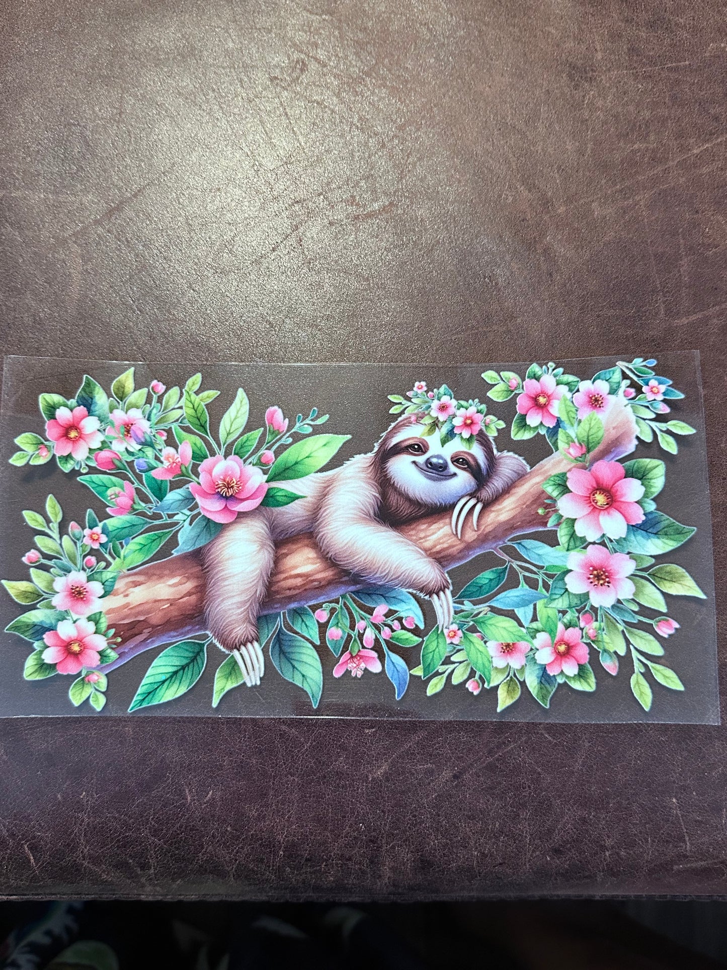 Sloth in Tree Floral