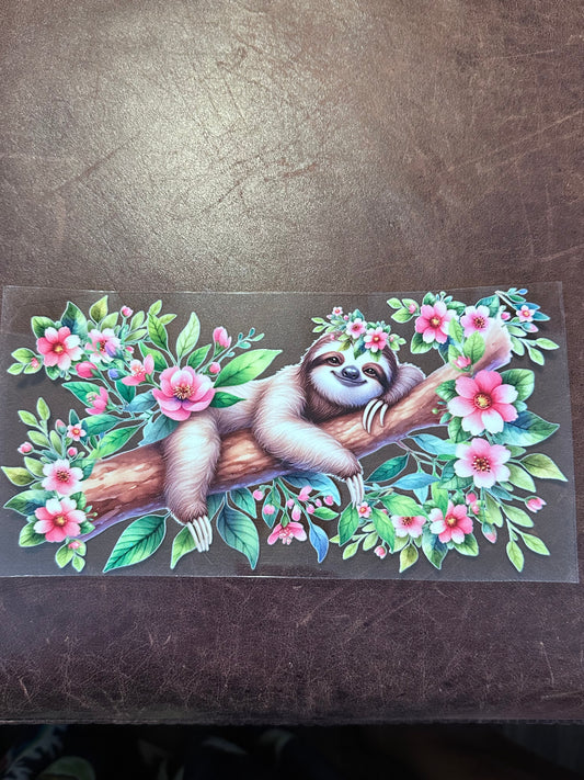 Sloth in Tree Floral