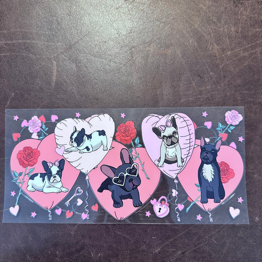 Bulldog Puppy w Hearts