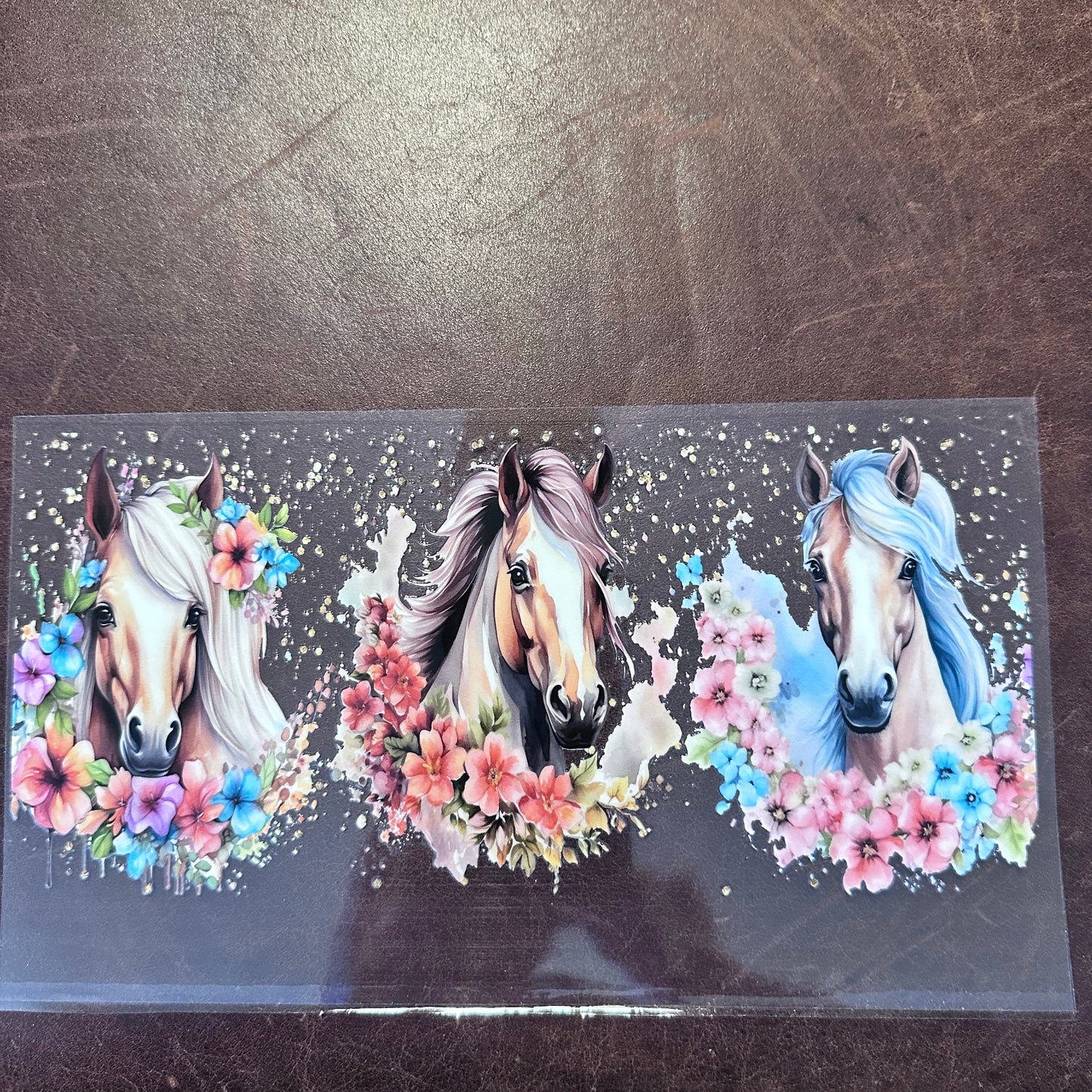 Horses w Flower Lei