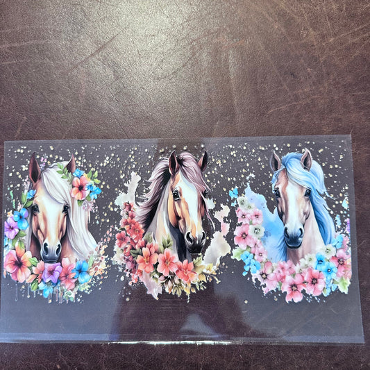 Horses w Flower Lei