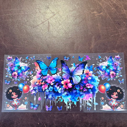Butterflies w cute girl
