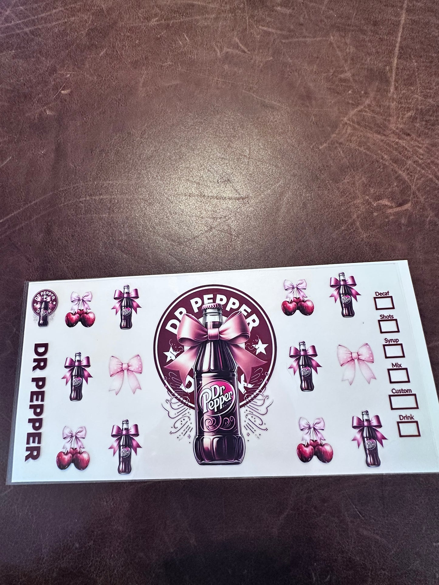 Dr. Pepper Maroon Bows