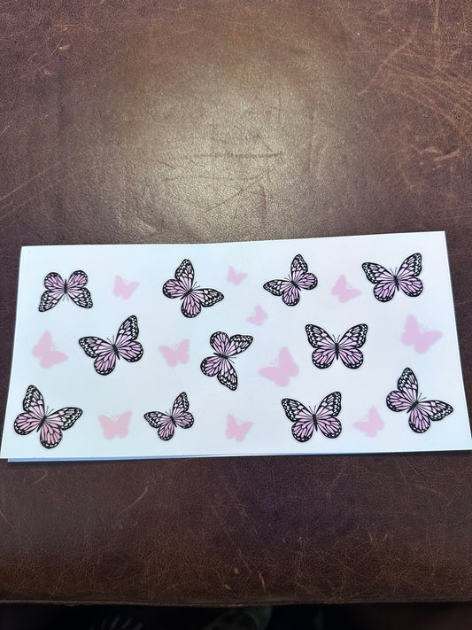 Pk & Blk Butterflies