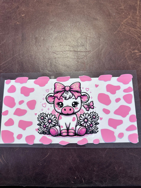 Pink Cow W Print