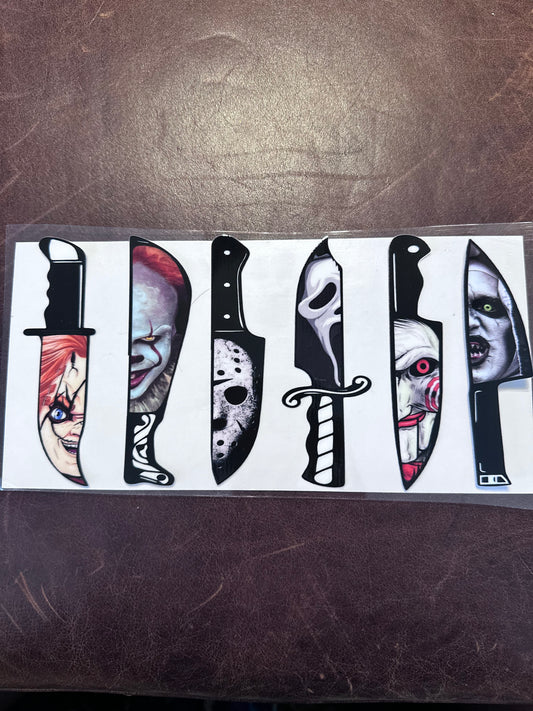 Horror Faces in Knives
