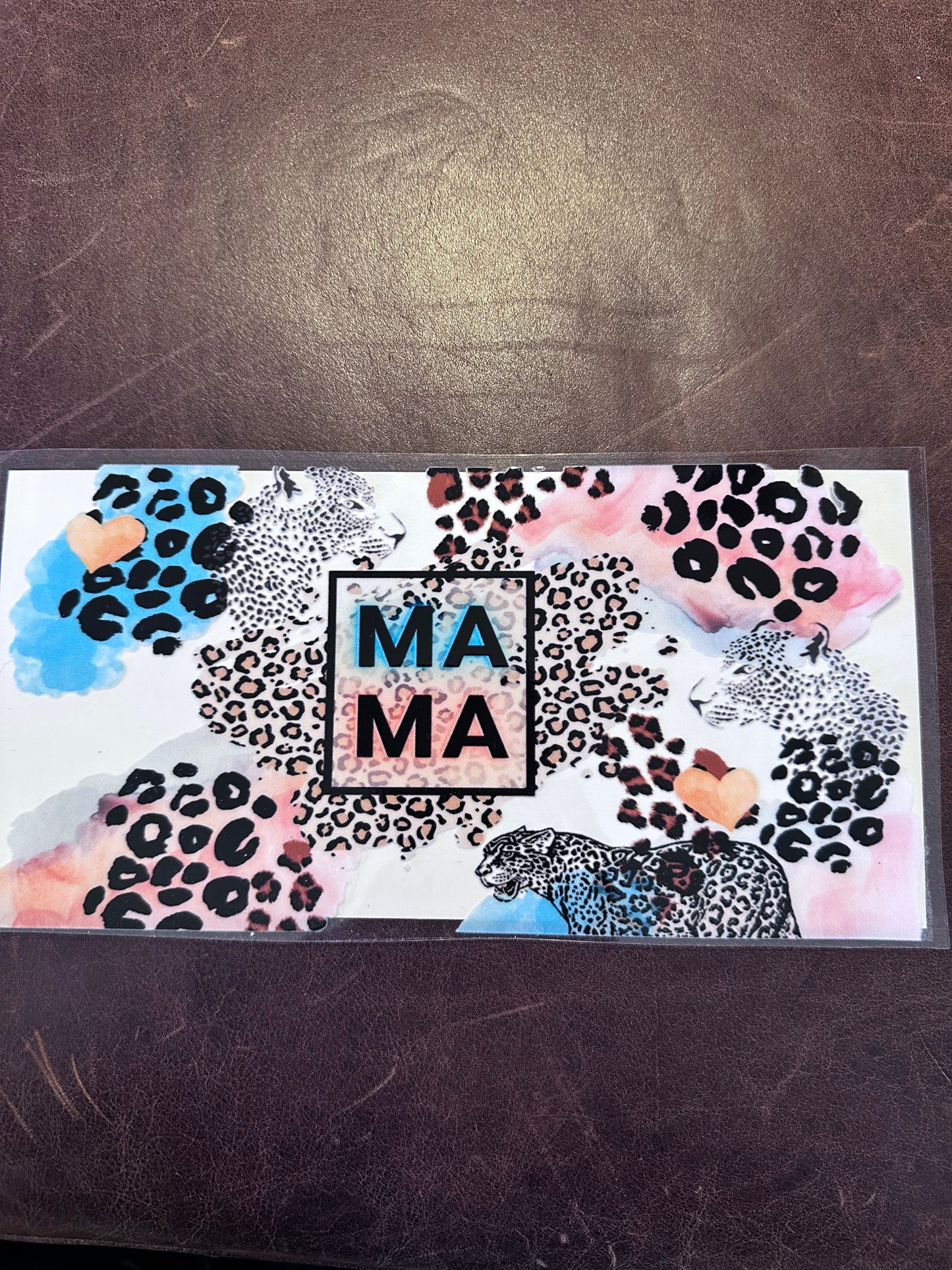 Ma Ma Blue & Peach Cheetah