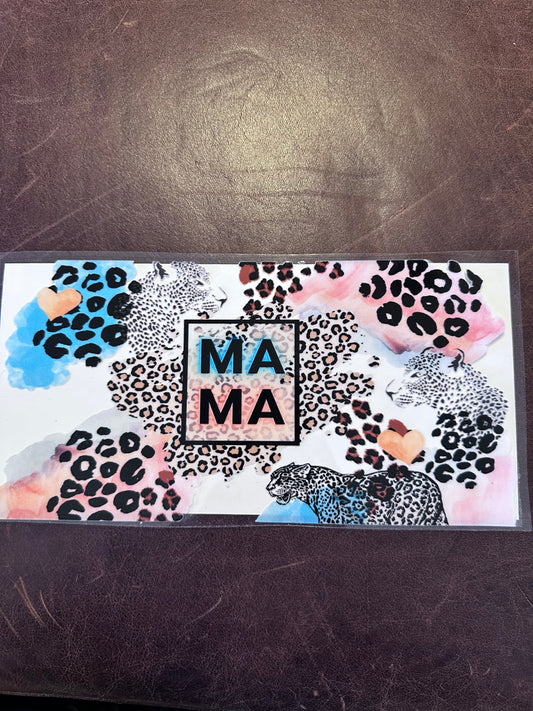 Ma Ma Blue & Peach Cheetah