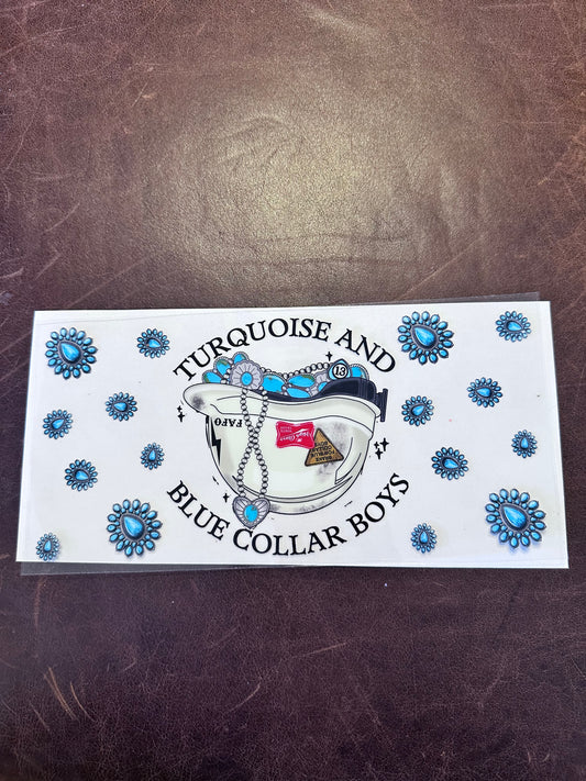Turquoise and Blue Collar Boys