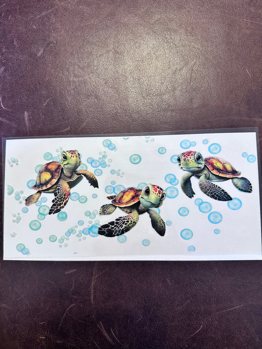 3 Turtles in Bubbles