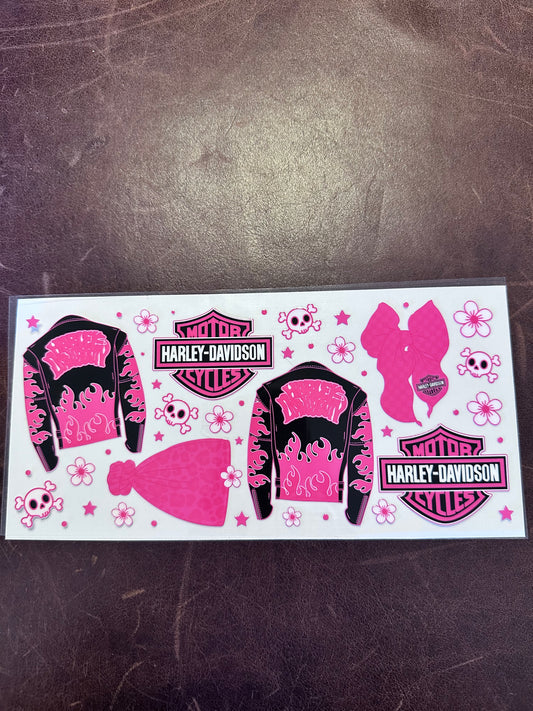 Pink Harley w Skulls