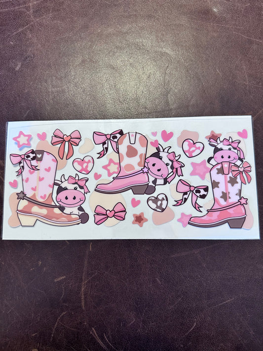 Pink Boots w Bows