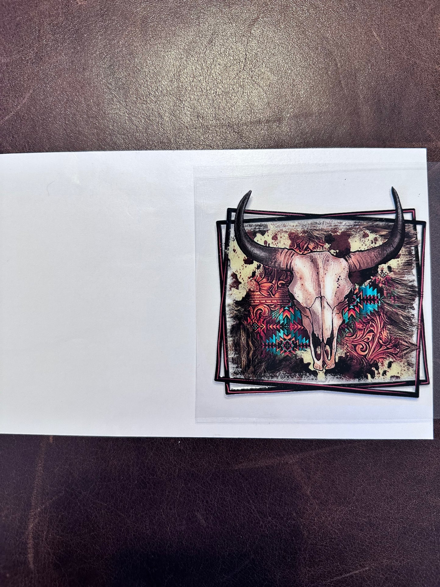 Western Bull Skull 3"x3"