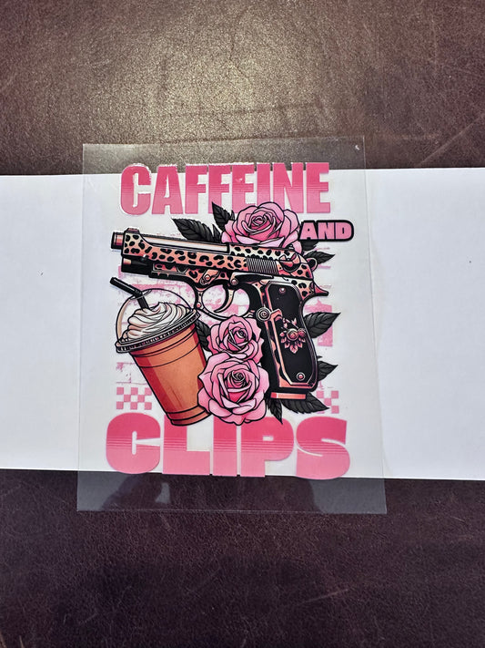 Caffeine and Clips 6"x6"