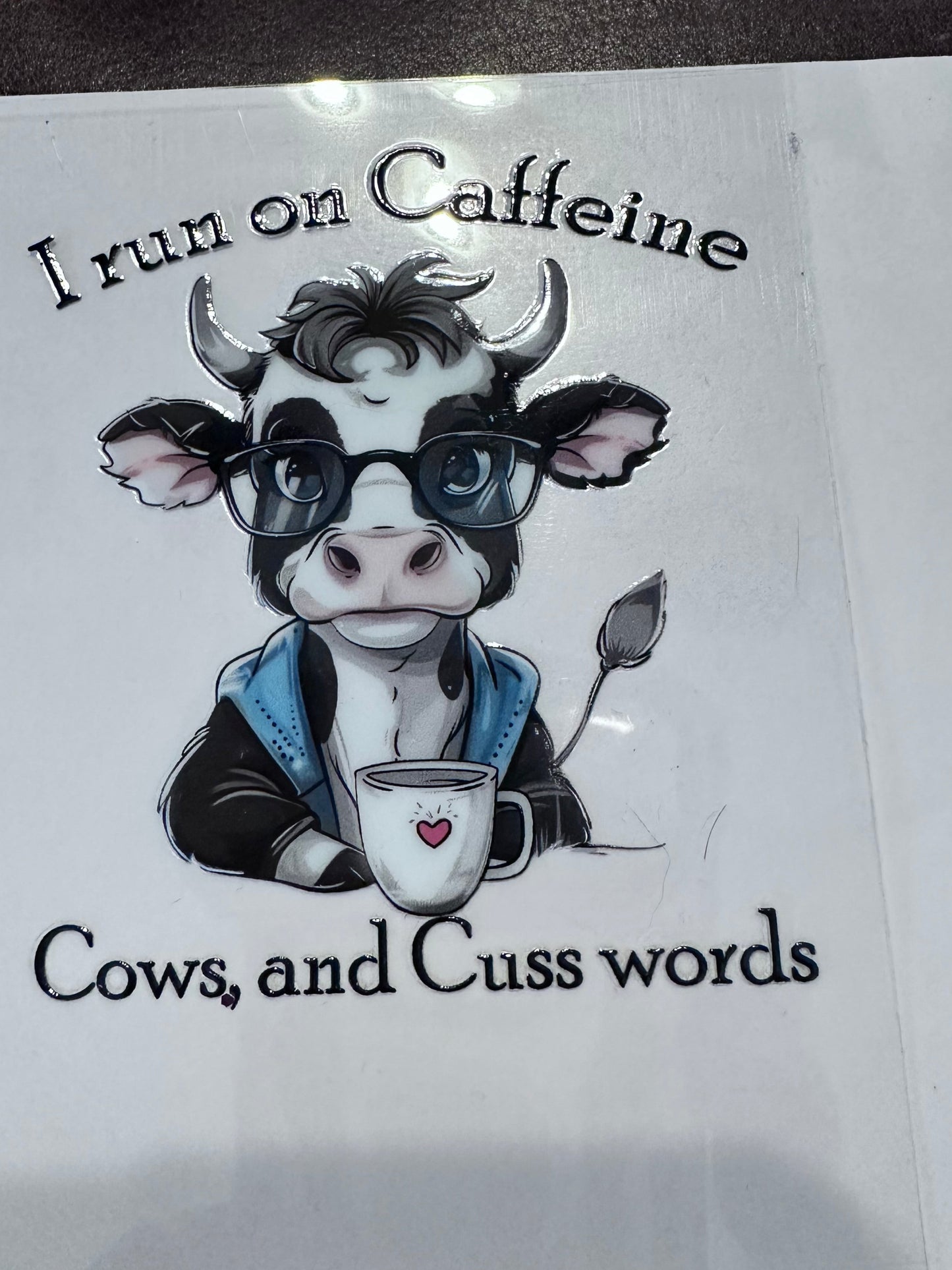 Caffeine Cows & Cuss Words 3.5"