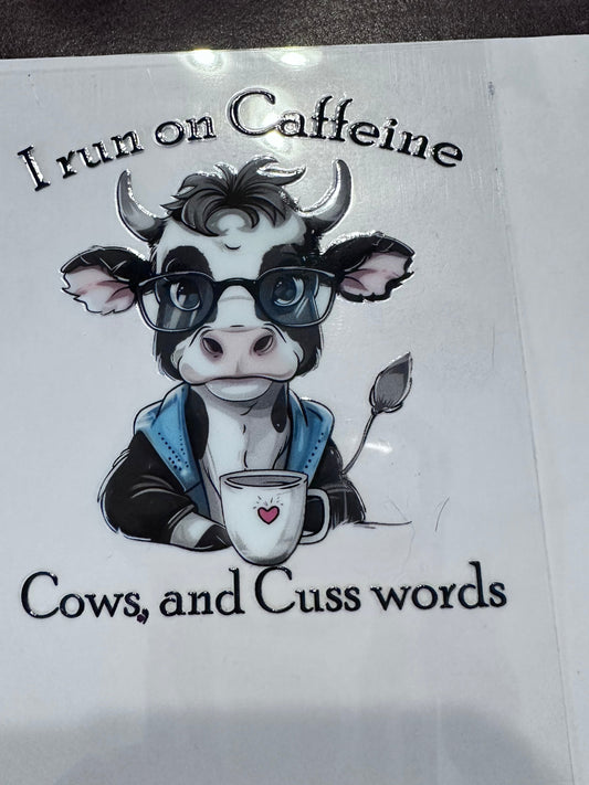 Caffeine Cows & Cuss Words 3.5"