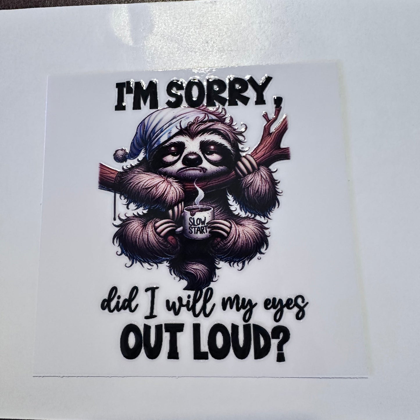 I'm Sorry Sloth 3.5"