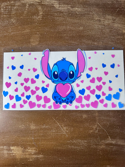 Stitch Blue & Pink Hearts