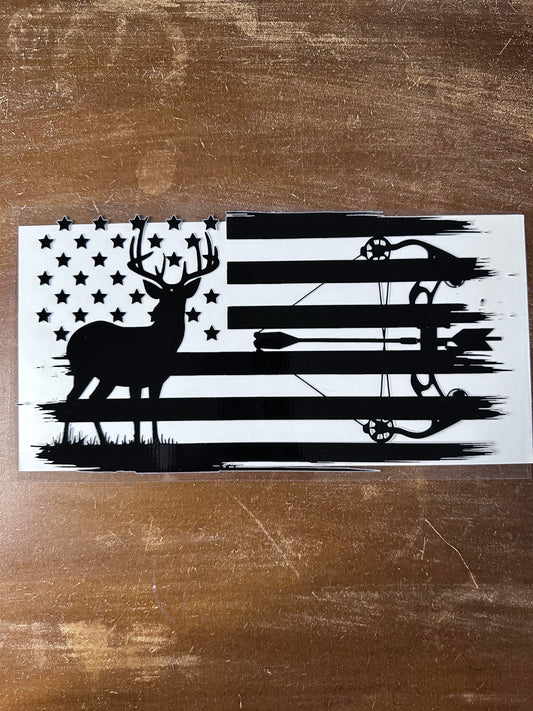 Flag w/ Deer & Arrow Silhouette