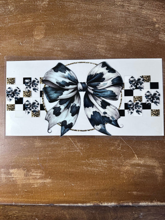 Cow Print Bow