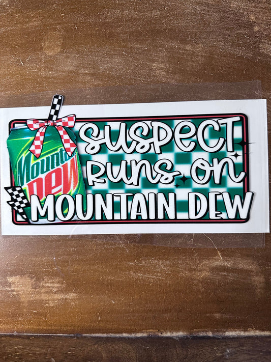 Suspect Runs on Mountain Dew