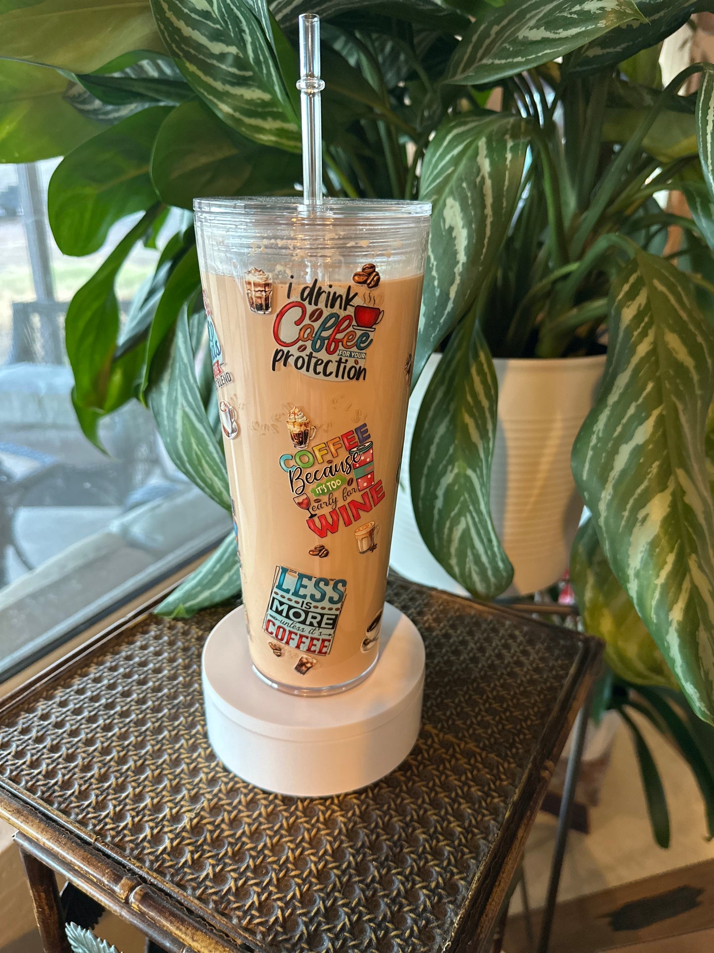 24oz Acrylic Stadium Coffee w/Love of Coffee Decal