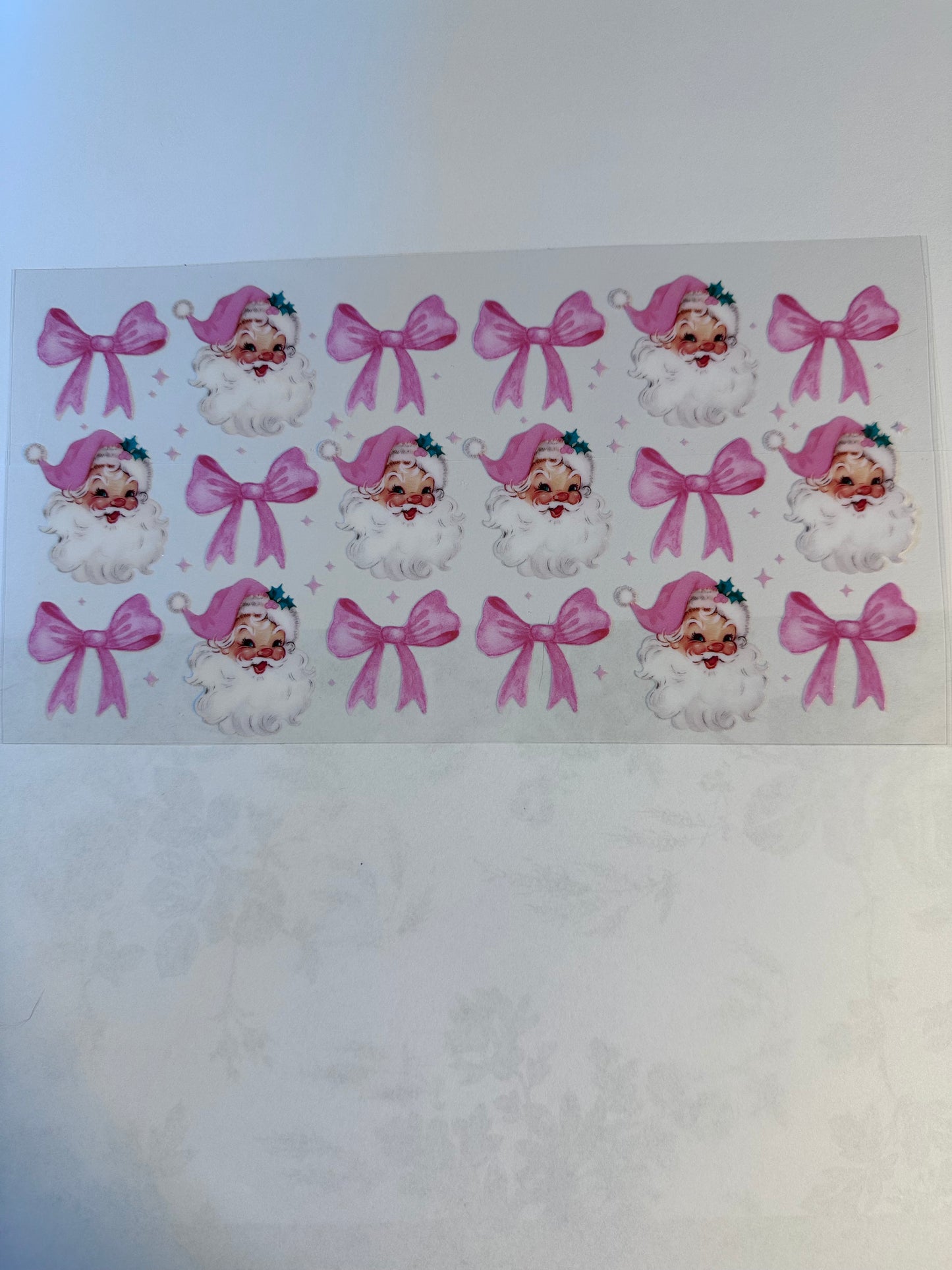 Santa Face w/Pink Bows