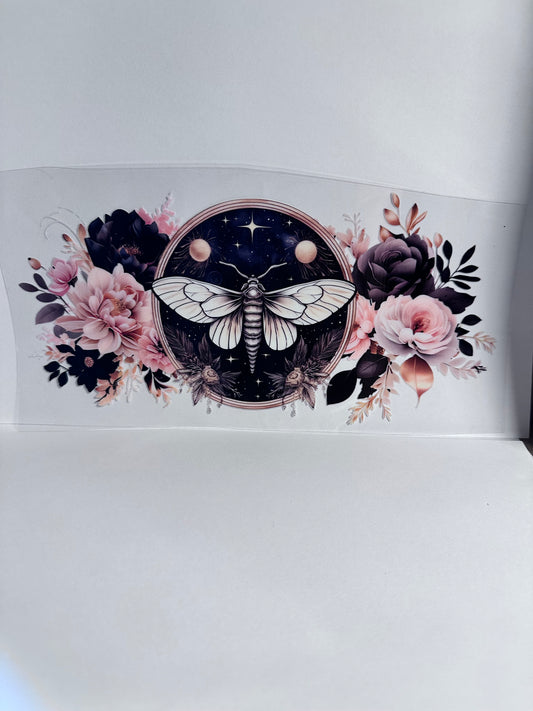 Mystic Moth P&B Flowers