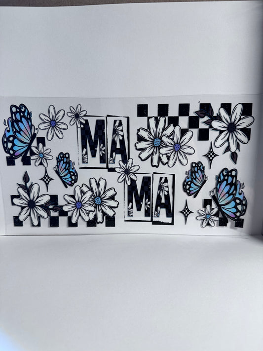 MA MA White Daisies and Butterflies