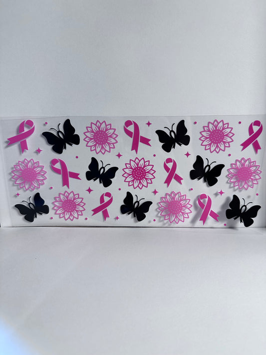 Pink Bows W/Black Butterflies