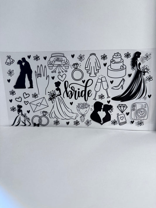 Bride Black and Clear Print