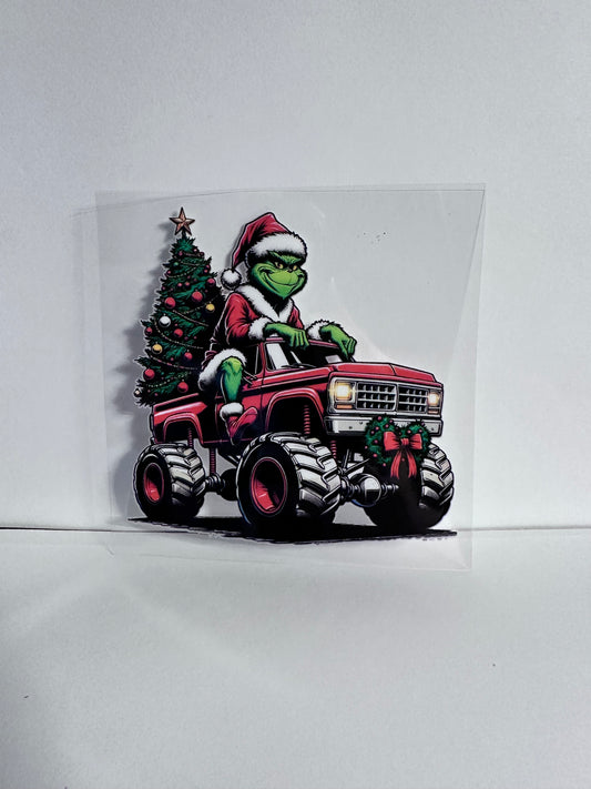 Grinch Monster Truck 4x4 Decal