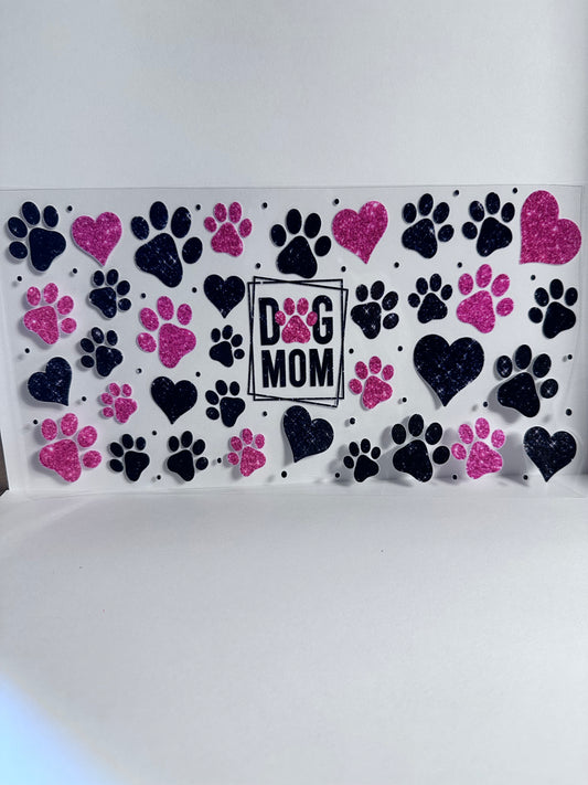 Dog Mom Pink & Blk Print